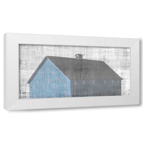 Blue Grain House White Modern Wood Framed Art Print by Lewis, Sheldon