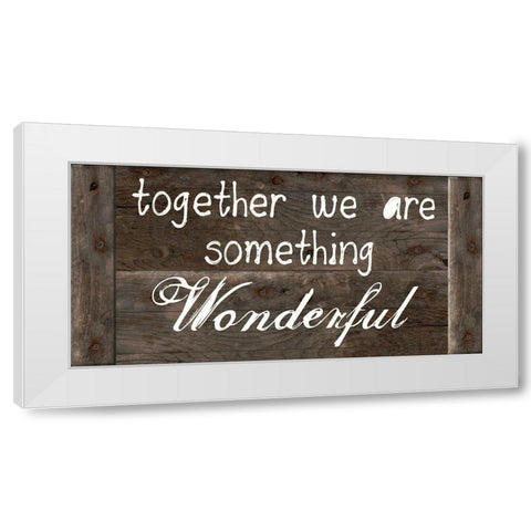 Something Wonderful White Modern Wood Framed Art Print by Lewis, Sheldon