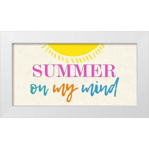 Summer White Modern Wood Framed Art Print by Lewis, Sheldon