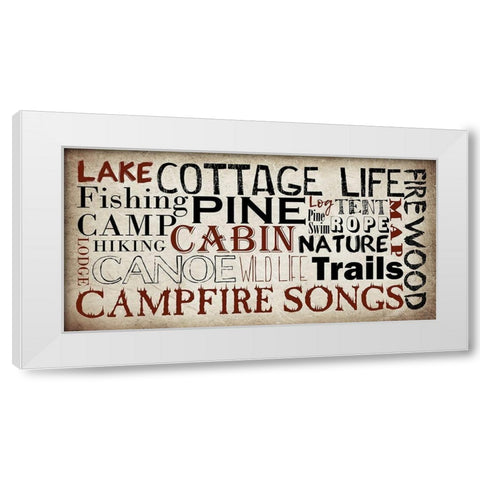 Out Doors White Modern Wood Framed Art Print by Lewis, Sheldon