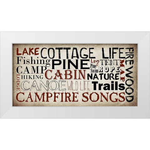 Out Doors White Modern Wood Framed Art Print by Lewis, Sheldon