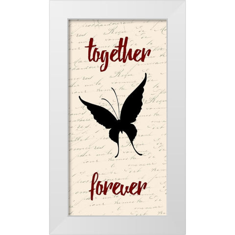 Together Forever White Modern Wood Framed Art Print by Lewis, Sheldon