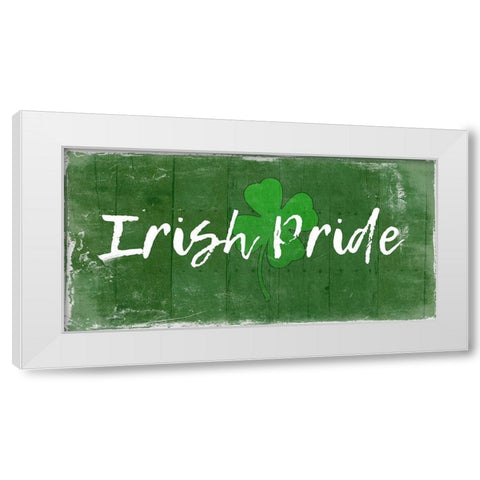 Irish Pride White Modern Wood Framed Art Print by Lewis, Sheldon