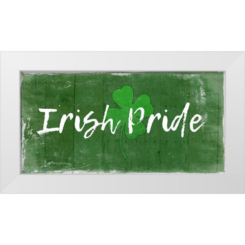 Irish Pride White Modern Wood Framed Art Print by Lewis, Sheldon
