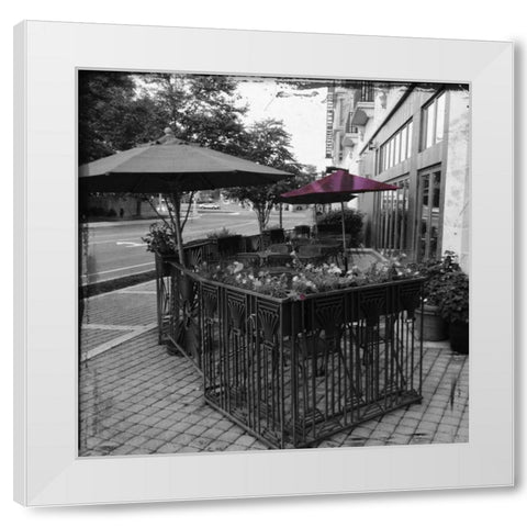 MD Purple POP White Modern Wood Framed Art Print by Lewis, Sheldon