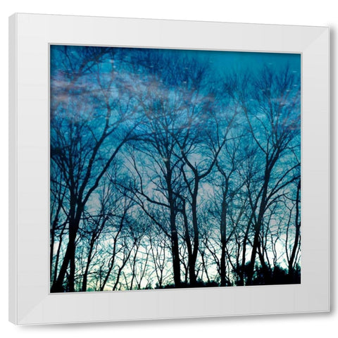 Blue Mountain White Modern Wood Framed Art Print by Lewis, Sheldon