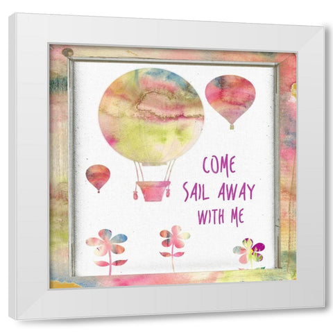 Sail Away With Me White Modern Wood Framed Art Print by Lewis, Sheldon