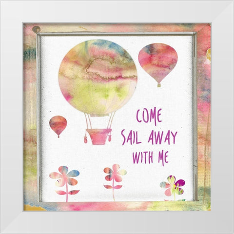 Sail Away With Me White Modern Wood Framed Art Print by Lewis, Sheldon