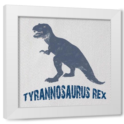 Tyrannosaurus Rex White Modern Wood Framed Art Print by Lewis, Sheldon