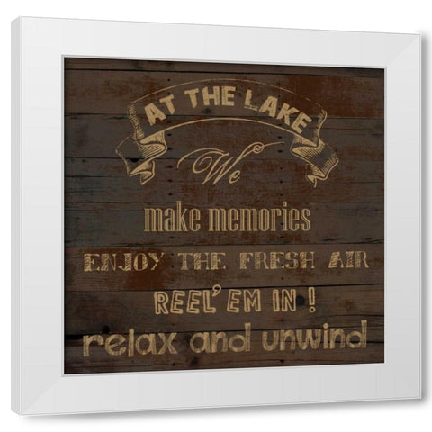 At The Lake 2 White Modern Wood Framed Art Print by Lewis, Sheldon
