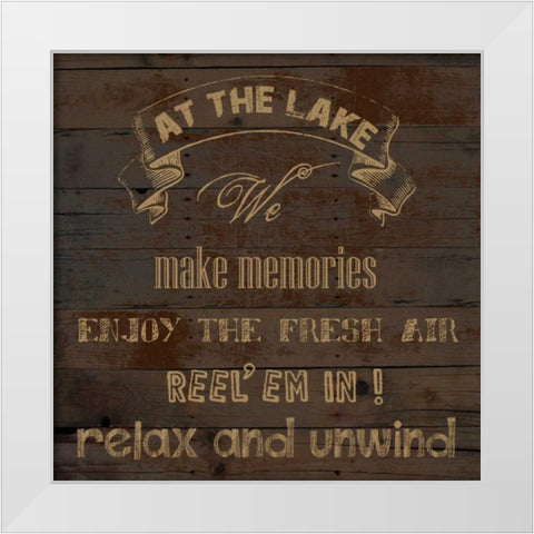 At The Lake 2 White Modern Wood Framed Art Print by Lewis, Sheldon