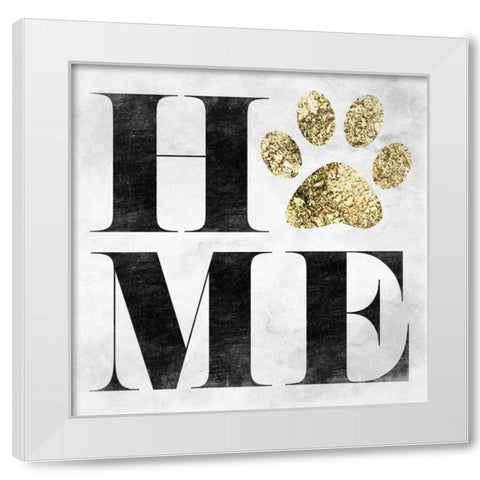 Home Pet White Modern Wood Framed Art Print by Lewis, Sheldon
