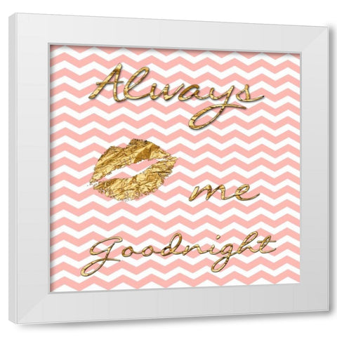 That Magical Kiss White Modern Wood Framed Art Print by Lewis, Sheldon