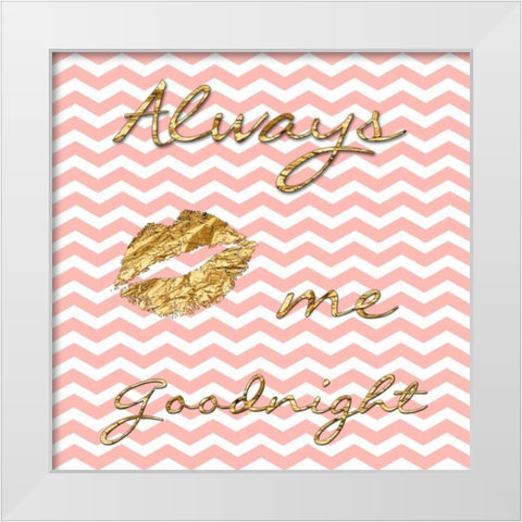That Magical Kiss White Modern Wood Framed Art Print by Lewis, Sheldon