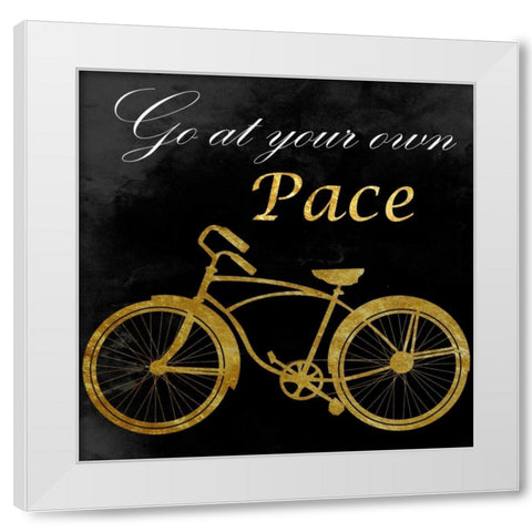 Gold Romance White Modern Wood Framed Art Print by Lewis, Sheldon