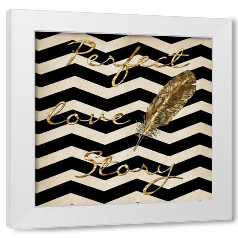 Perfect Love Story White Modern Wood Framed Art Print by Lewis, Sheldon