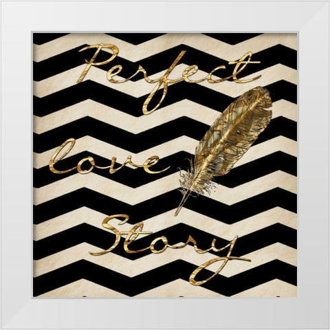 Perfect Love Story White Modern Wood Framed Art Print by Lewis, Sheldon