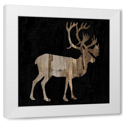 Huting Time Silhouette White Modern Wood Framed Art Print by Lewis, Sheldon