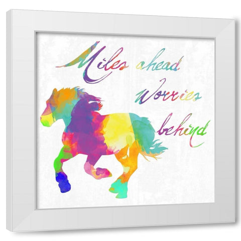 Boho Miles White Modern Wood Framed Art Print by Lewis, Sheldon