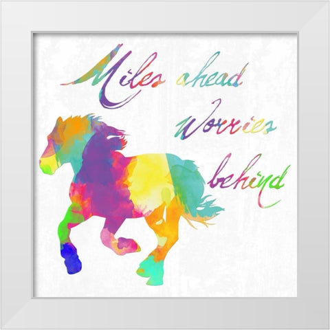 Boho Miles White Modern Wood Framed Art Print by Lewis, Sheldon