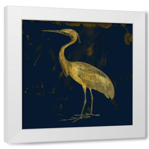 Indigo Elegance White Modern Wood Framed Art Print by Lewis, Sheldon