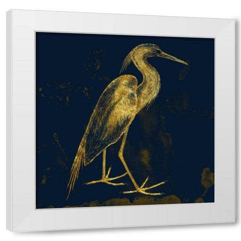 Indigo Pride White Modern Wood Framed Art Print by Lewis, Sheldon