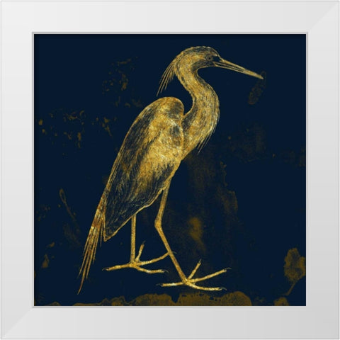 Indigo Pride White Modern Wood Framed Art Print by Lewis, Sheldon