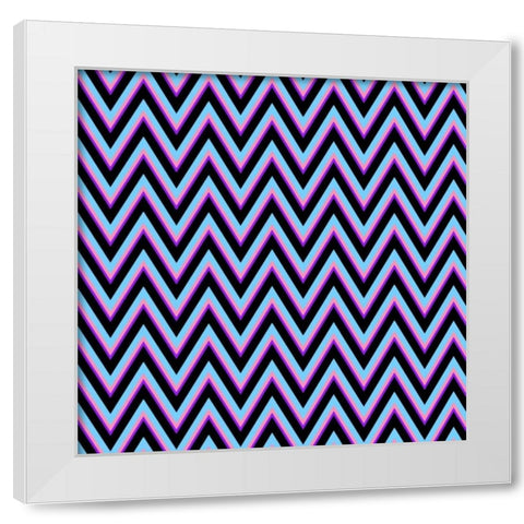 Chevron 2 White Modern Wood Framed Art Print by Lewis, Sheldon