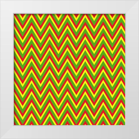 Chevron 5 White Modern Wood Framed Art Print by Lewis, Sheldon