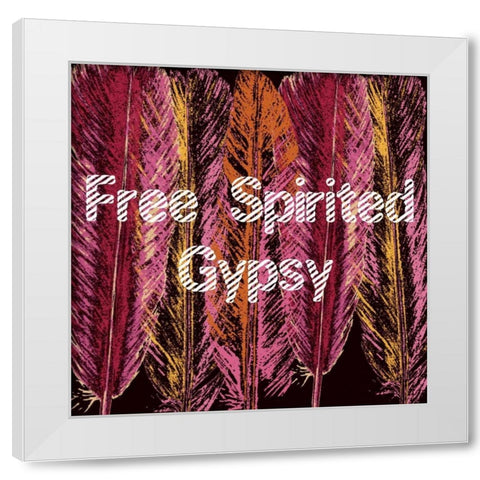 Free Spirited Gypsy White Modern Wood Framed Art Print by Lewis, Sheldon