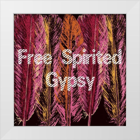 Free Spirited Gypsy White Modern Wood Framed Art Print by Lewis, Sheldon