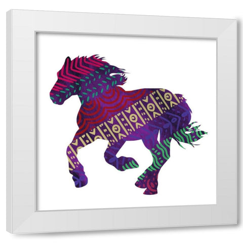 Wild Bohemian White Modern Wood Framed Art Print by Lewis, Sheldon