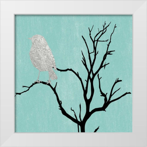 Contemporary Bird 1 White Modern Wood Framed Art Print by Lewis, Sheldon