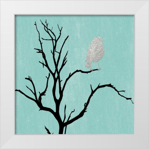 Contemporary Bird 2 White Modern Wood Framed Art Print by Lewis, Sheldon