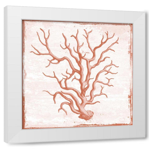 At The Coral Coast White Modern Wood Framed Art Print by Lewis, Sheldon