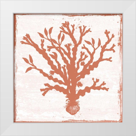 At The Coral Ocean White Modern Wood Framed Art Print by Lewis, Sheldon