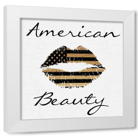 America Beauty White Modern Wood Framed Art Print by Lewis, Sheldon