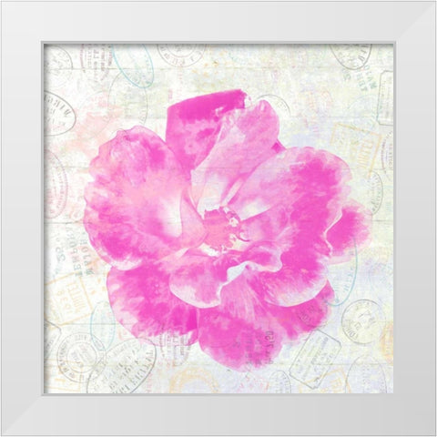 Floral Adevnture White Modern Wood Framed Art Print by Lewis, Sheldon