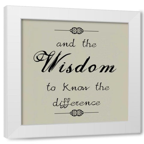The Wisdom White Modern Wood Framed Art Print by Lewis, Sheldon