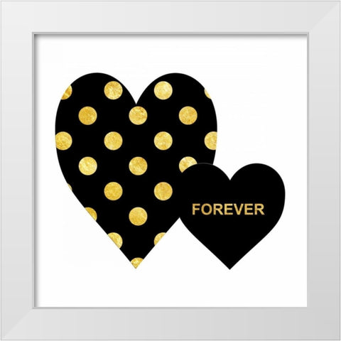One Love Forever White Modern Wood Framed Art Print by Lewis, Sheldon