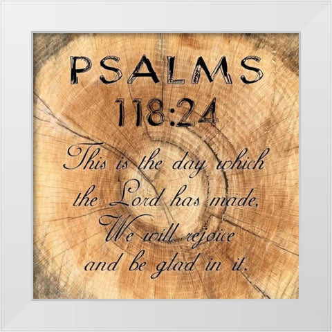 Psalms 118-24 White Modern Wood Framed Art Print by Lewis, Sheldon