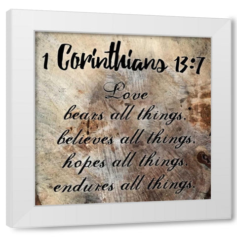 Corinthians White Modern Wood Framed Art Print by Lewis, Sheldon