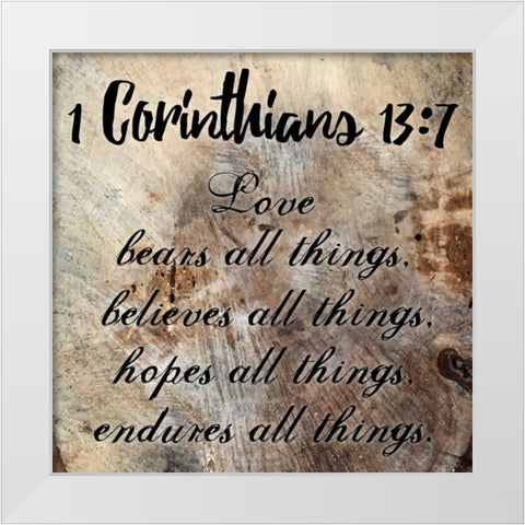 Corinthians White Modern Wood Framed Art Print by Lewis, Sheldon