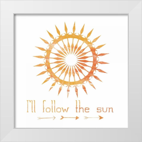 Follow The Sun White Modern Wood Framed Art Print by Lewis, Sheldon