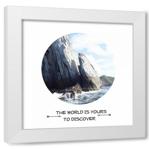 Discover The World White Modern Wood Framed Art Print by Lewis, Sheldon