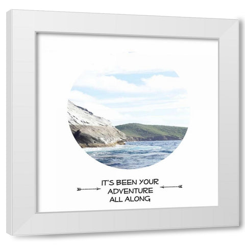 Your Adventure White Modern Wood Framed Art Print by Lewis, Sheldon
