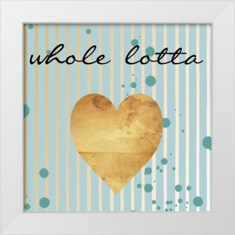 Love White Modern Wood Framed Art Print by Lewis, Sheldon