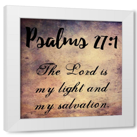 My Light And My Salvation White Modern Wood Framed Art Print by Lewis, Sheldon