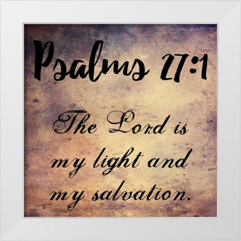 My Light And My Salvation White Modern Wood Framed Art Print by Lewis, Sheldon