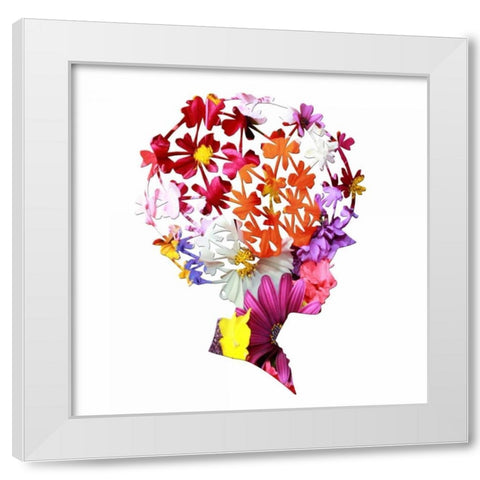 Floral Fashion White Modern Wood Framed Art Print by Lewis, Sheldon